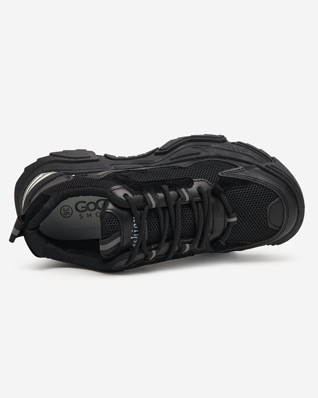 OUTLET Fekete női sportcipő hálós tornacipő Dewinso - Lábbeli