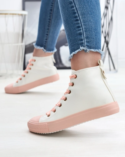 Fehér-rózsaszín női sportcipő Macako- Lábbeli