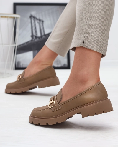 Royalfashion Női mokaszin világosbarna színben Desise