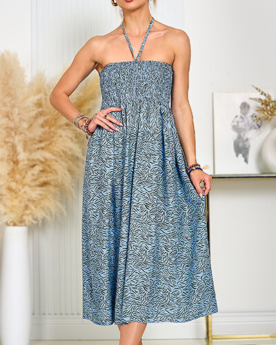 Royalfashion Női midi ruha nyomtatással