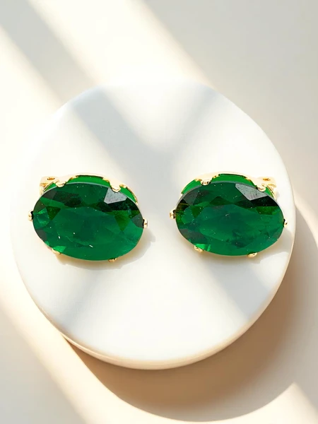 Royalfashion női klipszes fülbevaló kristállyal