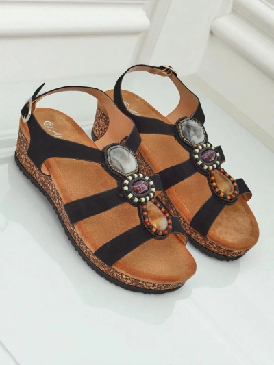 Royalfashion női köves, Grace Shine platform szandál