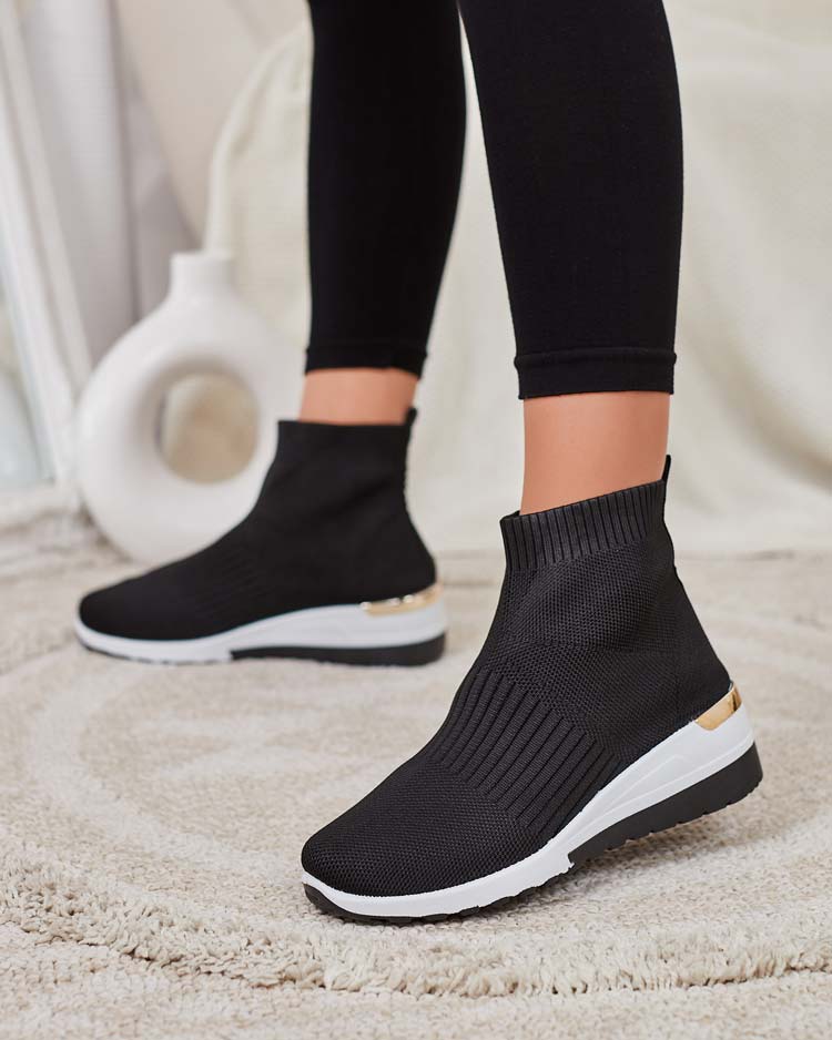 Royalfashion Női sportos magas szárú csizma Rellona