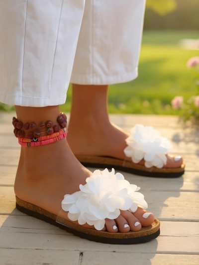 Royalfashion női papucs virágokkal Flora Soft