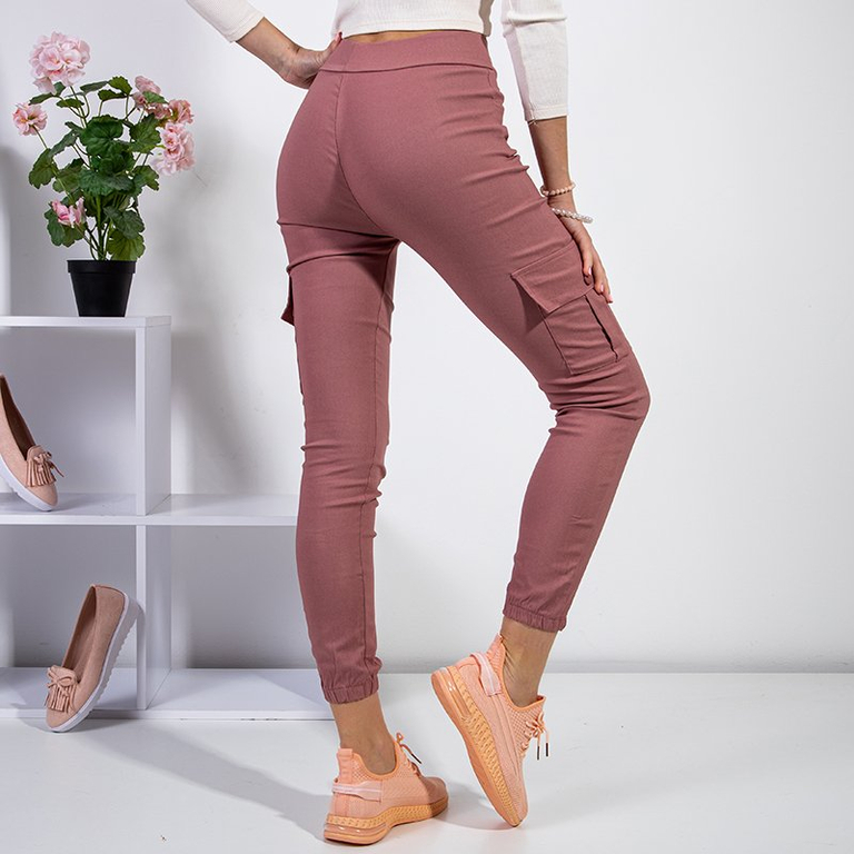 Női rózsaszín rakománynadrág - Ruházat