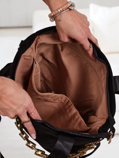 Női shopper táska öko + velúr Azure Veil