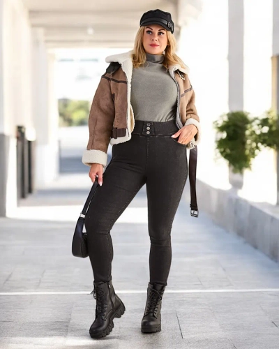 Royalfashion Pamut női PLUS MÉRETŰ treggings nadrágok