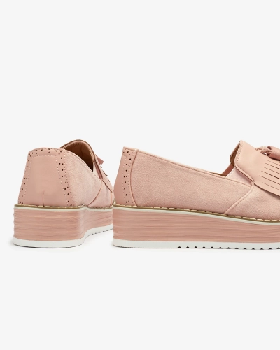 Rózsaszín női alacsony sarkú félcsizma Veolita- Footwear