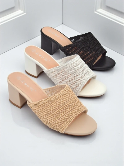 Royalfashion Női papucs vastag sarokkal Sole Bloom