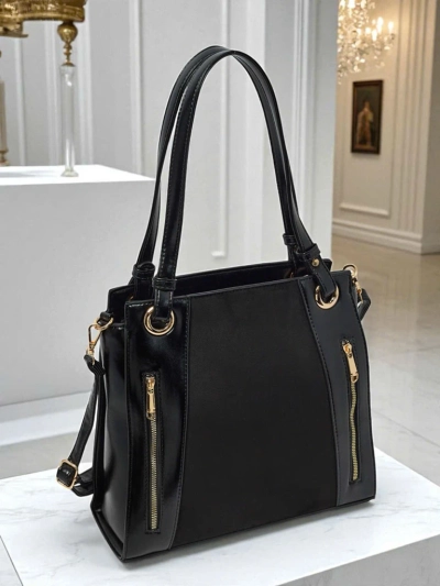 Női shopper táska, öko bőr, Silent Raven