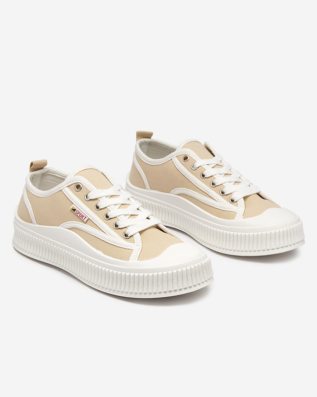 OUTLET Bézs színű női tornacipő Scola-Shoes