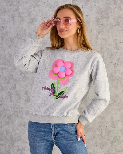 Royalfashion Női vékony nyomtatott pulóver