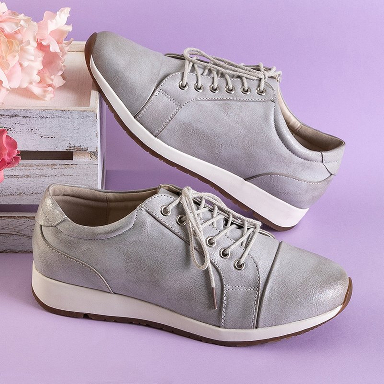 OUTLET Szürke női sportcipő Theliel - Lábbeli