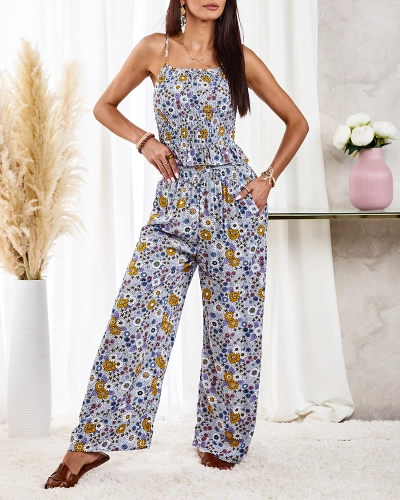 Royalfashion Mintás női szett kék színben