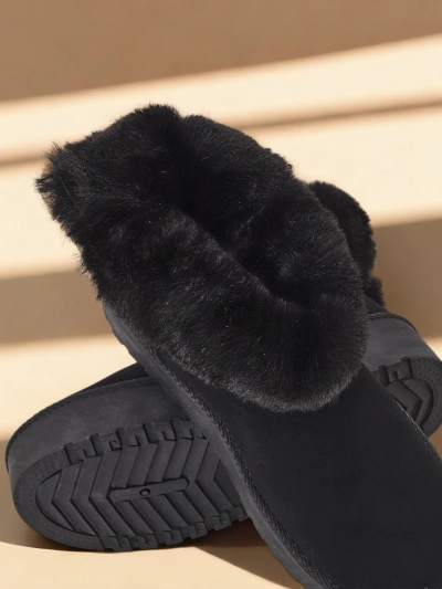 Royalfashion Női csizma a'la hócsizma fekete Goroggo