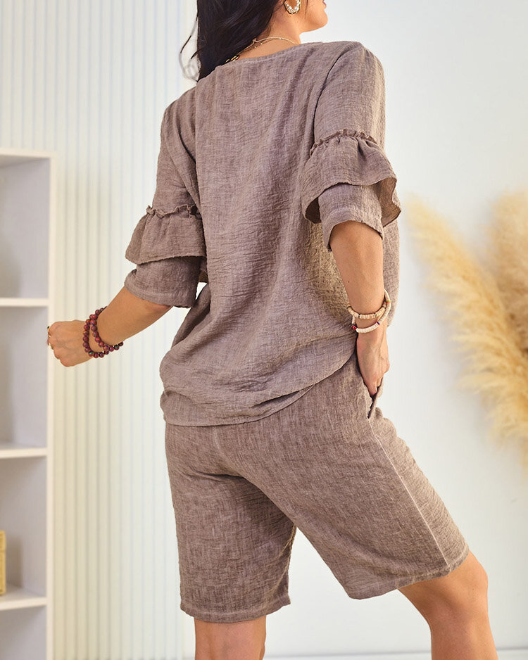 Royalfashion Pamut és vászon nyári női szett