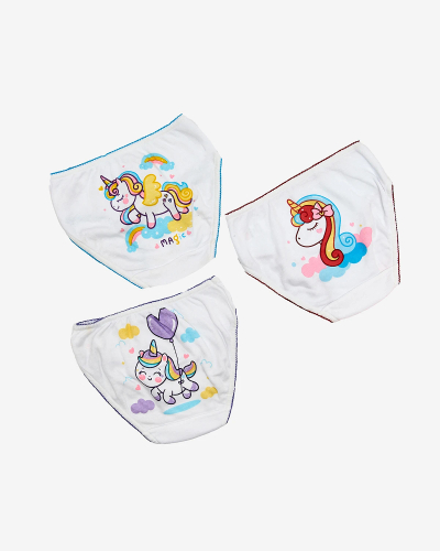 Royalfashion Lányos bugyiszett színes egyszarvú mintával