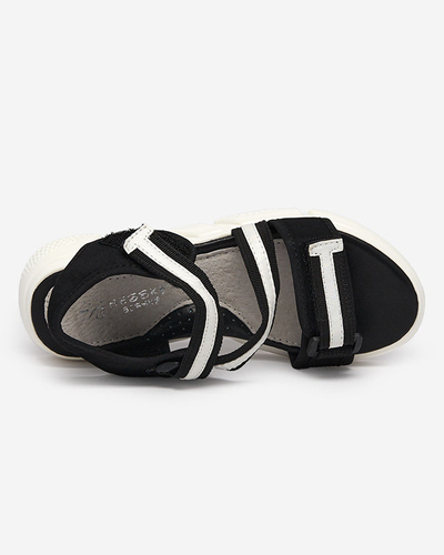 Fekete-fehér tépőzáras gyerekszandál Modis - Shoes