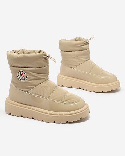 Royalfashion Női csúszós hócsizma világosbarna színben Ireda