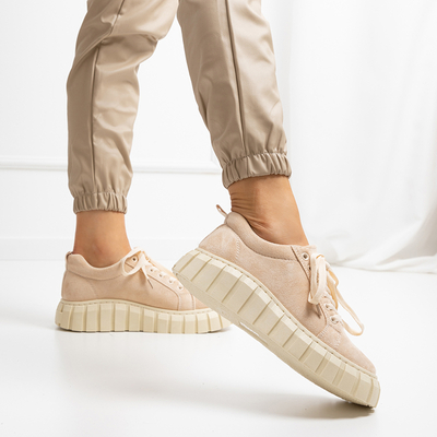 OUTLET Ristao női bézs szövésű sportcipő - Lábbeli