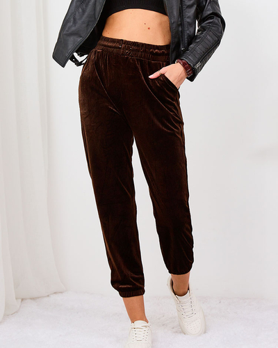 Royalfashion Szürke női kordbársony melegítőnadrág