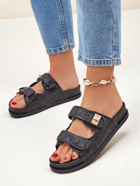 Királyi divat női papucs fonott dizájnnal, Delibeli