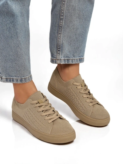 Royalfashion Livia Classico Világosbarna Trivium Női Sneaker Szövet