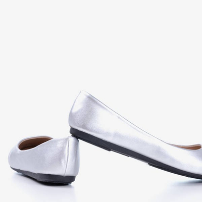 KIMENET Marius ezüst ökobőr balerinái - Lábbeli
