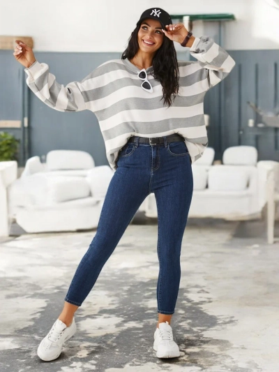 Royalfashion Női tapered pamut farmernadrág