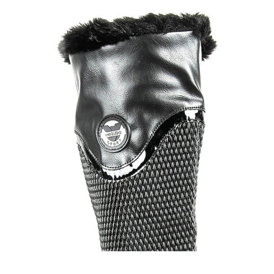 Fekete csizma egy alacsony oszlopon Meri - lábbeli