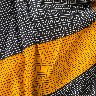 Női sárga mintás sál - Kiegészítők