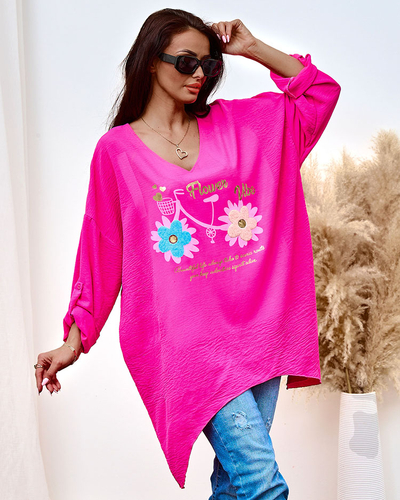 Royalfashion Hosszabb női print blúz