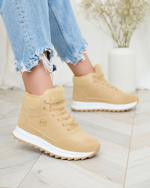 Royalfashion Női szigetelt sportcipő világosbarna színben Cerrto