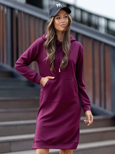 Royalfashion Kapucnis viszkóz ruha