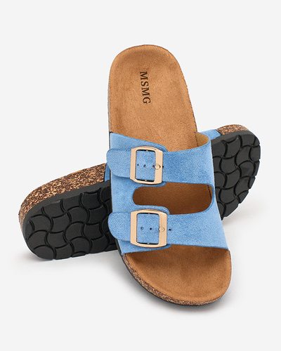 Royalfashion Kék női flip-flop csattal Foumy