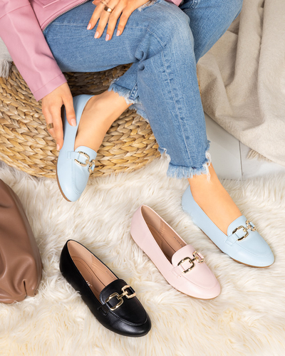 Rózsaszín női eco-bőr Kesine naplopók - Lábbeli