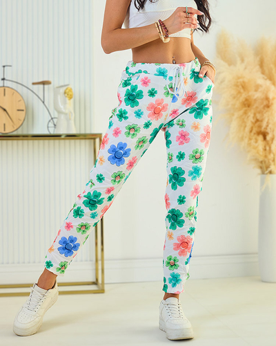 Royalfashion Női virágmintás szövetnadrág