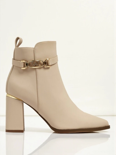 Ostirena női öko velúr vastag sarkú bokacsizma