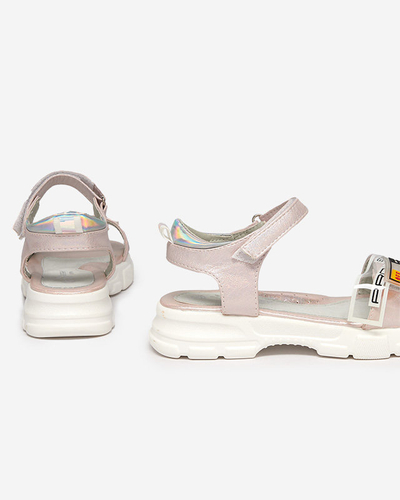 Világos rózsaszín csillogó szandál lányoknak Lorij - Lábbeli