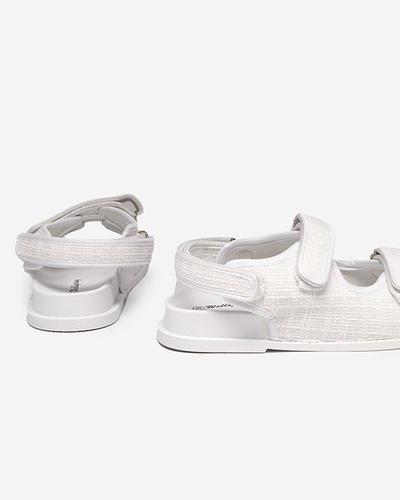 Női fehér szövet szandál Desotty - Lábbeli