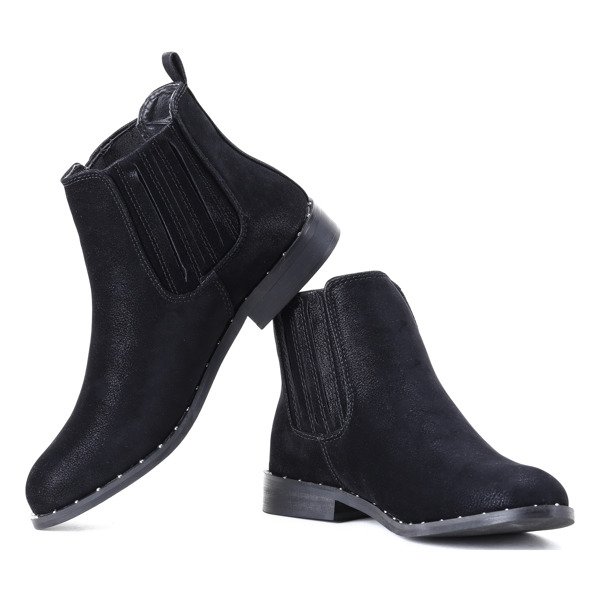 Klasyczne sztyblety w kolorze czarnym Audria- Obuwie