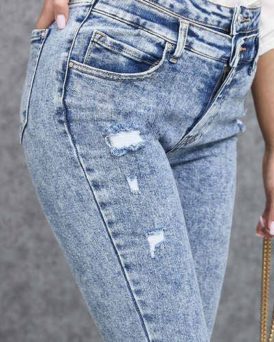 Kék női csőfarmer - Ruházat