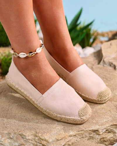 Royalfashion Bézs női espadrilles Lessilla