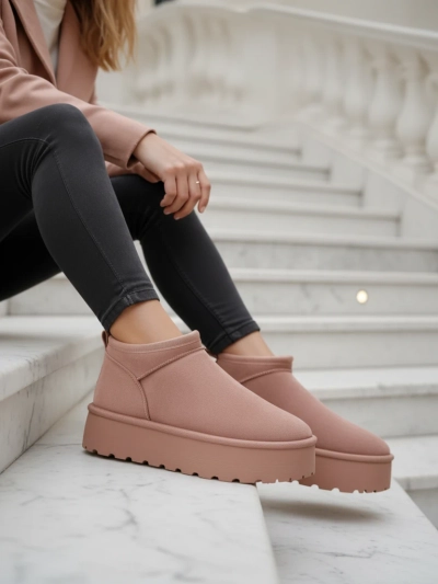 Royalfashion Női rövid csizma a'la hócsizma Ozozi