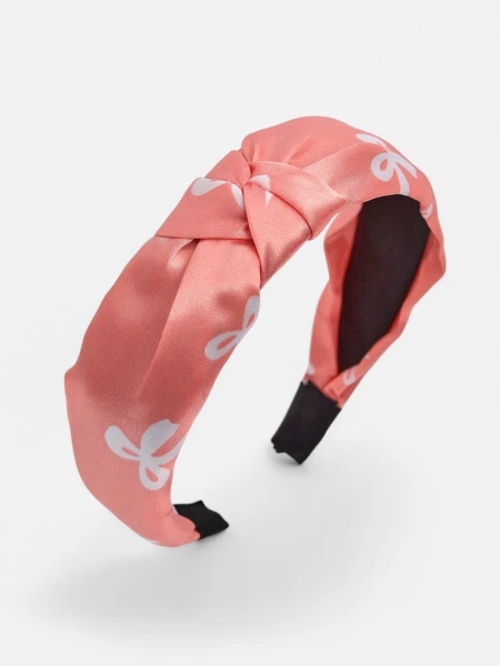 Royalfashion Szatén hajpánt fonással, mintás