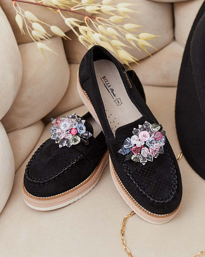 Royalfashion mokaszin színes kövekkel Restea