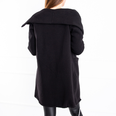 Női fekete túlméretezett kabát - Ruházat