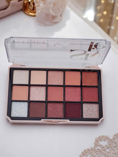 ANYLADY 15 színből álló szemhéjfesték paletta csillámos és matt árnyalatokkal Ruby Glamour