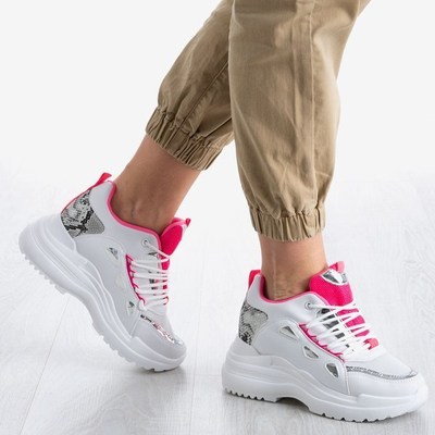 Női fehér tornacipő vastag talppal Gisela - Lábbeli