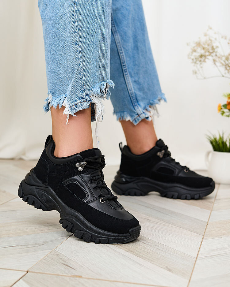 Royalfashion Fekete női tornacipő Aherot